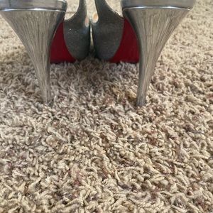 Christian Louboutin Shoes - Authentic Christian louboutin sliver glitter shoe Christian Louboutin Shoes - Authentic Christian louboutin sliver glitter shoe